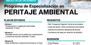 Ambiental – Programa de Especialización en Peritaje Ambiental en convenio con la Universidad Norbert Wiener
