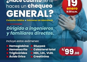 Chequeo médico general – Jueves 19 de enero
