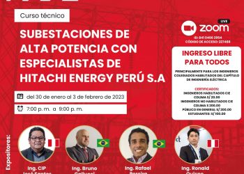 Curso técnico “Subestaciones de alta potencia con especialistas de Hitachi Energy Perú” – Del 30 de enero al 3 de febrero