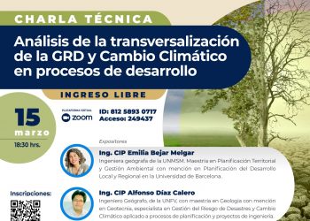 Charla técnica: «Análisis de la transversalización de la GRD y cambio climático en procesos de desarrollo»