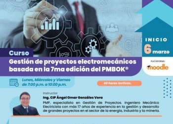 Curso “Gestión de proyectos electromecánicos basada en la 7ma edición del PMBOK®”