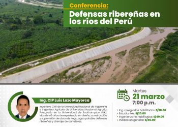 Conferencia virtual «Defensas Ribereñas en los ríos del Perú»