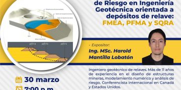 Webinar «Metodologías de análisis de riesgo en ingeniería geotécnica orientada a depósitos de relave: FMEA, PFMA y SQRA»