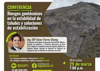 Conferencia «Riesgos geotécnicos en la estabilidad de taludes y soluciones de estabilización”