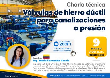 Charla técnica «Válvulas de hierro dúctil para canalizaciones a presión»
