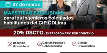 Aprovecha el 20% de descuento en tres maestrías de la Universidad Norbert Wiener