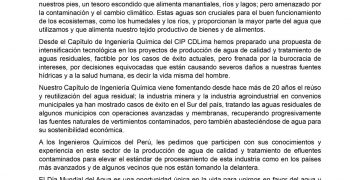 Pronunciamiento: Por el Día Mundial del Agua 2023
