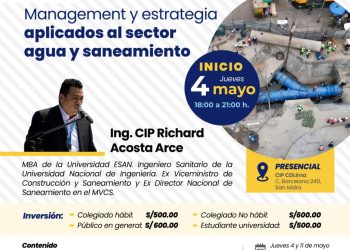 Curso presencial «Management y estrategia aplicados al sector agua y saneamiento» – Fecha: del 4 de mayo al 1 de junio