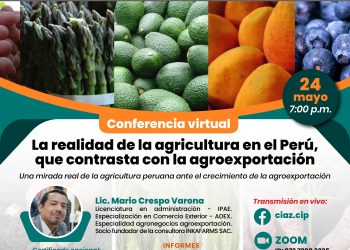 Conferencia virtual: La realidad de la agricultura en el Perú, que contrasta con la agroexportación