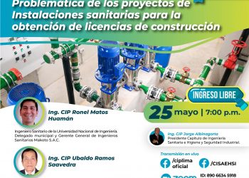 Conferencia: Problemática de los proyectos de instalaciones sanitarias para la obtención de licencias de construcción