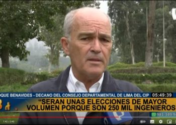 Ing. CIP Roque Benavides Ganoza, decano del Colegio de Ingenieros del Perú – Consejo Departamental de Lima: “El voto electrónico no presencial es fundamental”