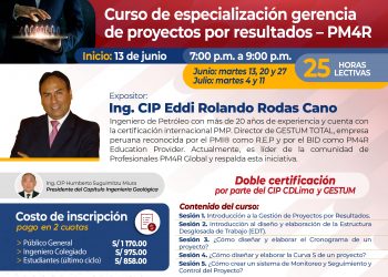 CURSO DE ESPECIALIZACIÓN GERENCIA DE PROYECTOS POR RESULTADOS – PM4R
