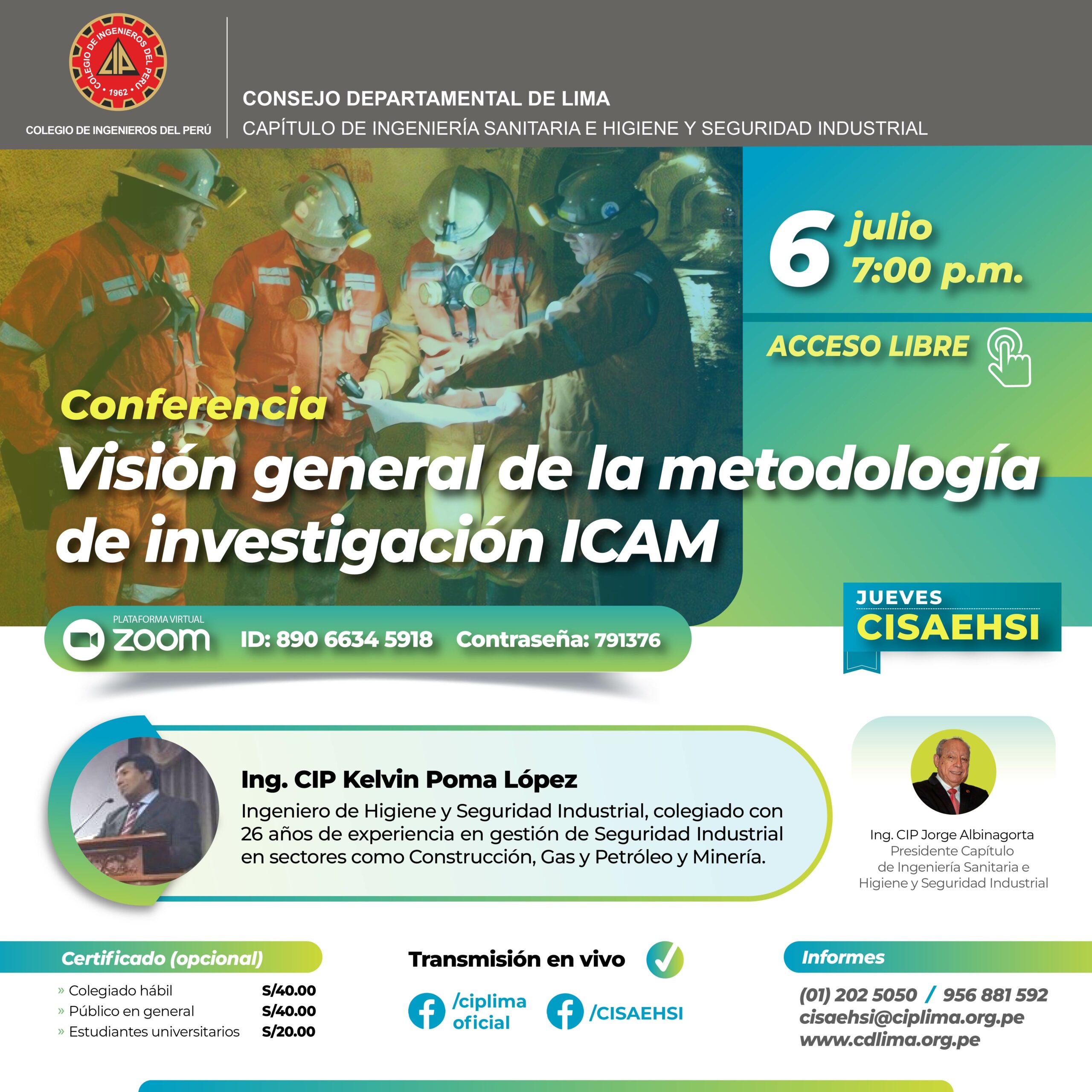 Conferencia:  «Visión general de la metodología de investigación ICAM» / Jueves 6 de julio – 7:00 p.m.