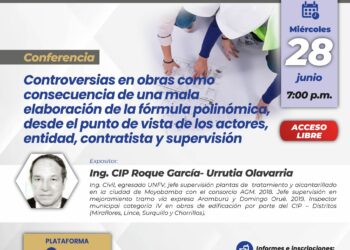 Conferencia virtual «Controversias en obras como consecuencia de una mala elaboración de la fórmula polinómica desde el punto de vista de los actores, entidad, contratista y supervisión»