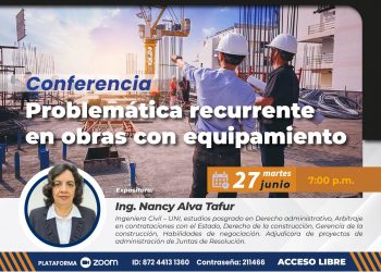 Conferencia virtual «Problemática recurrente en obras con equipamiento»