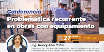 Conferencia virtual «Problemática recurrente en obras con equipamiento»
