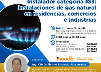 Curso “Instalador categoría IG3: Instalaciones de gas natural en residencias, comercios e industrias”