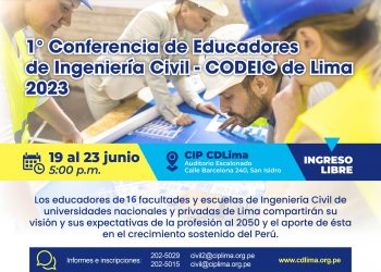 𝟭° 𝗖𝗼𝗻𝗳𝗲𝗿𝗲𝗻𝗰𝗶𝗮 𝗱𝗲 𝗘𝗱𝘂𝗰𝗮𝗱𝗼𝗿𝗲𝘀 𝗱𝗲 𝗜𝗻𝗴𝗲𝗻𝗶𝗲𝗿𝗶́𝗮 𝗖𝗶𝘃𝗶𝗹 – 𝗖𝗢𝗗𝗘𝗜𝗖