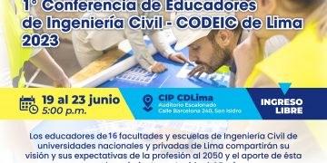 𝟭° 𝗖𝗼𝗻𝗳𝗲𝗿𝗲𝗻𝗰𝗶𝗮 𝗱𝗲 𝗘𝗱𝘂𝗰𝗮𝗱𝗼𝗿𝗲𝘀 𝗱𝗲 𝗜𝗻𝗴𝗲𝗻𝗶𝗲𝗿𝗶́𝗮 𝗖𝗶𝘃𝗶𝗹 – 𝗖𝗢𝗗𝗘𝗜𝗖