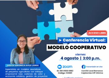 Conferencia virtual “Modelo cooperativo” / Viernes 4 de agosto – 3:00 p.m.