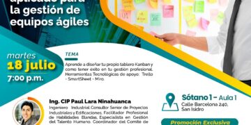 Taller práctico “Tableros Kanban aplicados para la gestión de equipos ágiles” / Martes 18 de julio – 7:00 p.m.
