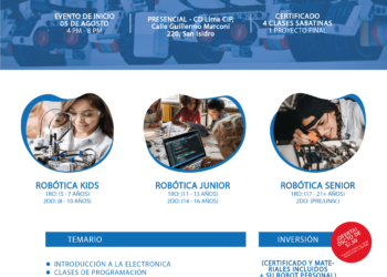 Curso «Club de Robótica: Robótica colaborativa e inteligencia artificial» / Inicio: Sábado 12 de agosto