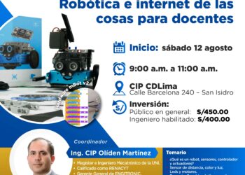 Cursos presencial «Robótica e internet de las cosas para docentes» / Inicio: Sábado 12 de agosto