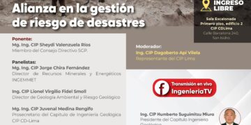 Conferencia presencial «Lanzamiento: Alianza en la gestión de riesgo de desastres» / Miércoles 12 de julio – 6:00 p.m.