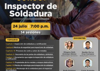 Curso «Inspector de soldadura» / Fecha de inicio:  Lunes 24 de julio