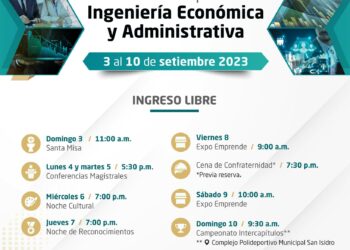 El Capítulo de Ingeniería Económica y Administrativa del CIP-CDLima celebrará su semana institucional del 3 al 10 de septiembre