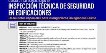 Curso de especialización «Inspección Técnica de Seguridad en Edificaciones – ITSE» / Inicio: 12 de agosto