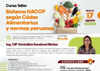 Curso taller «Sistema HACCP según Códex Alimentarius y normas peruanas” / Inicio: 17 de agosto