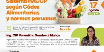 Curso taller «Sistema HACCP según Códex Alimentarius y normas peruanas” / Inicio: 17 de agosto