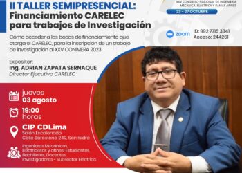 II Taller Semipresencial “Financiamiento CARELEC para trabajos de investigación” / Jueves 3 de agosto – 7:00 p.m.