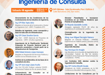 Congreso Nacional de Ingeniería de consulta / Sábado 19 de agosto – 8:30 a.m.