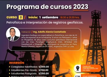 Curso «Petrofísica e interpretación de registros geofísicos» / Inicio: 1 de setiembre