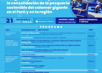 Conversatorio «La agenda pendiente para la consolidación de la pesquería sostenible del calamar gigante en el Perú y en la región» / Jueves 21 de septiembre – 6:00 p.m.