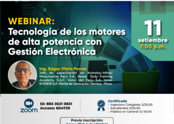 Webinar «Tecnología de los motores de alta potencia con Gestión electrónica» –  Lunes 11 de setiembre – 7:00 p.m.