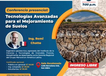 Conferencia presencial «Tecnologías avanzadas para el mejoramiento de suelos» / Martes 3 de octubre – 7:00 p.m.