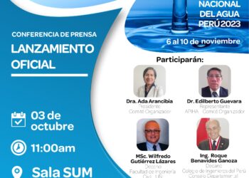 El martes 3 de octubre será el lanzamiento oficial del VI Congreso Nacional del Agua