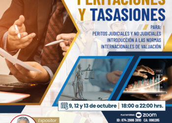 Curso virtual «Peritaciones y tasaciones para peritos judiciales y no judiciales. Introducción a las normas internacionales de valuación» / 9, 12 y 13 de octubre