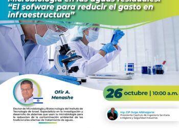 Conferencia virtual «Microbiología en las Aguas residuales: “El sofware para reducir el gasto en infraestructura”» / Jueves 26 de octubre – 10:00 a.m.