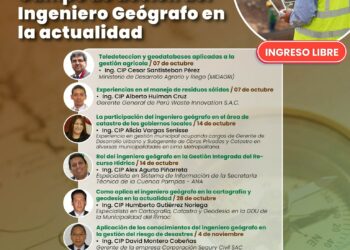 El sábado 14 de octubre continúa el ciclo de charlas técnicas presenciales «Campo de acción del ingeniero geógrafo en la actualidad», del Capítulo de Ingeniería Geográfica