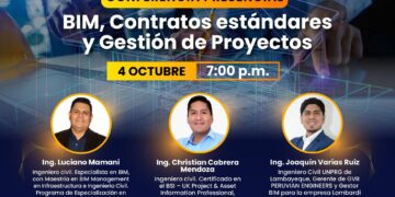 Conferencia presencial «BIM, contratos estándares y gestión de proyectos» / Miércoles 4 de octubre – 7:00 p.m.