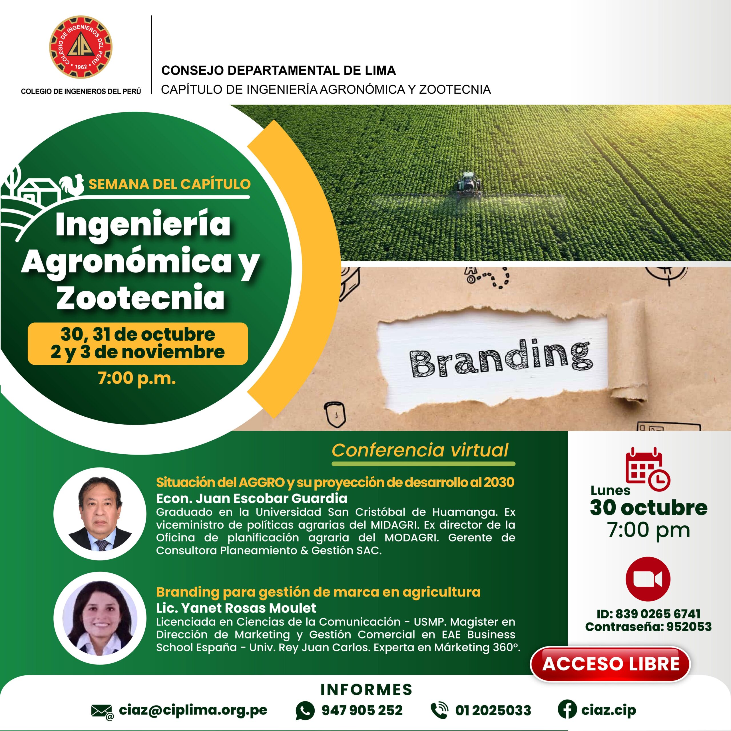 Conoce el programa del Capítulo de Ingeniería Agronómica y Zootecnia