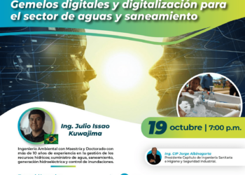 Conferencia virtual «Gemelos digitales y digitalización para el sector de aguas y saneamiento» / Jueves 19 de octubre – 7:00 p.m.