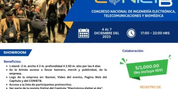 Capítulo de Ingeniería Electrónica del Colegio de Ingenieros del Perú-CDLIMA invita a las empresas a la EXPO FERIA del «Congreso Nacional de Ingeniería Electrónica, Telecomunicaciones y Biomédica – CONIETB»