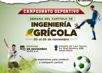 ¡Participa en el Campeonato Deportivo de la Semana del Capítulo de Ingeniería Agrícola!