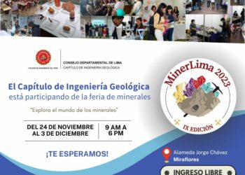 El Capítulo de Ingeniería Geológica invita a los ingenieros de la especialidad y a fines al IX Edición MinerLima 2023