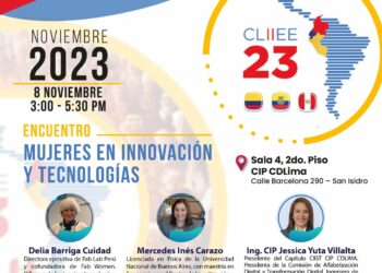 Conferencia Presencial “Encuentro Mujeres en Innovación y Tecnologías” Miércoles 8 de noviembre – 3:00 p.m.